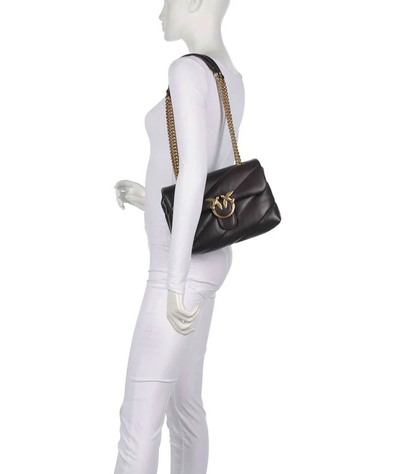 Pinko Love Puff Classic Bolso de hombro marrone marasca/antique gold
