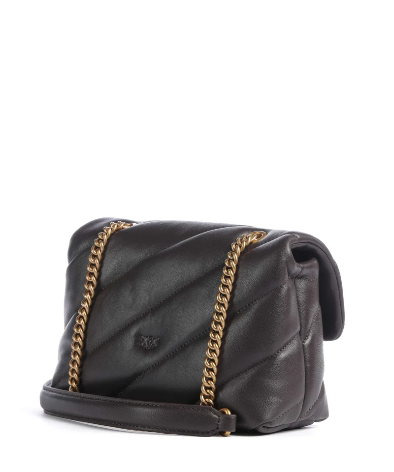 Pinko Love Puff Mini New Buckle Bolso de hombro marrone marasca/antique gold