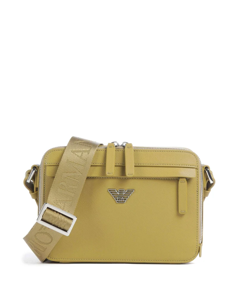 Emporio Armani Business Regenerated Bandolera ecru olive