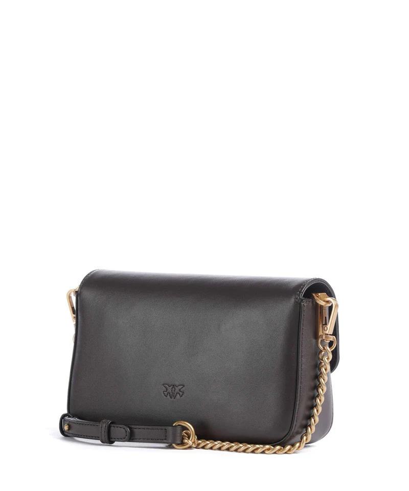 Pinko Love One Mini Slouchy Bandolera marrone marasca/antique gold