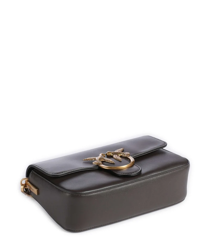 Pinko Love One Mini Slouchy Bandolera marrone marasca/antique gold