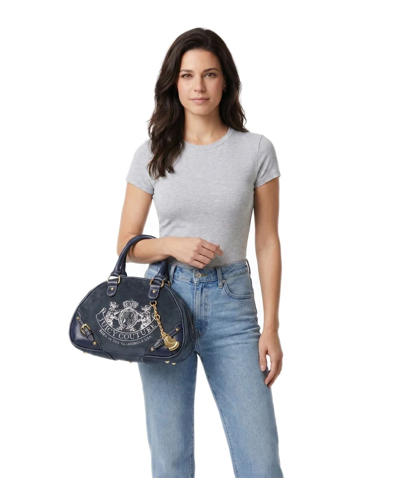 Juicy Couture Twig Narrative Velvet Bolso de mano blue depths
