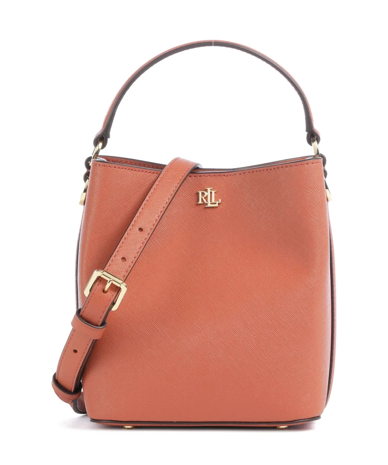 Lauren Ralph Lauren Reese Small Bucket bolso de mano red terracotta