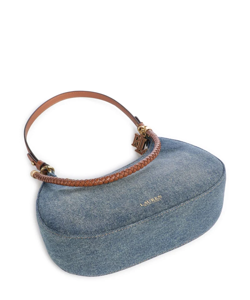 Lauren Ralph Lauren Marcy Medium Bolso de hombro oxford blue/lauren tan