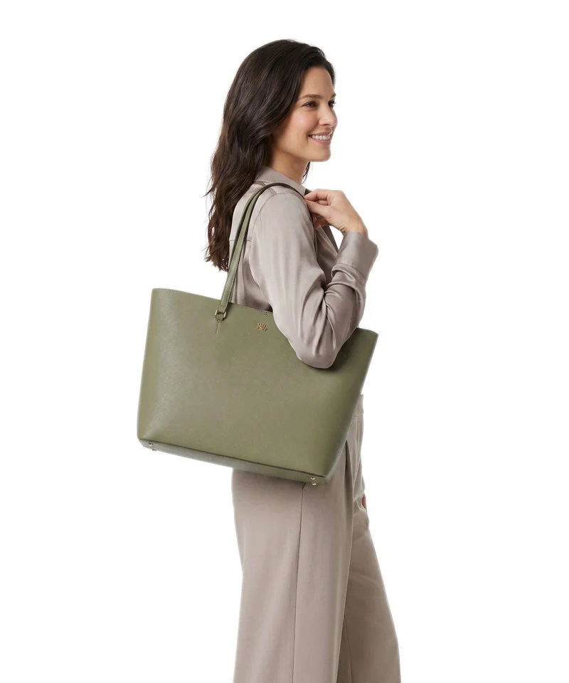 Lauren Ralph Lauren Karly Large Bolsa shopping sage green