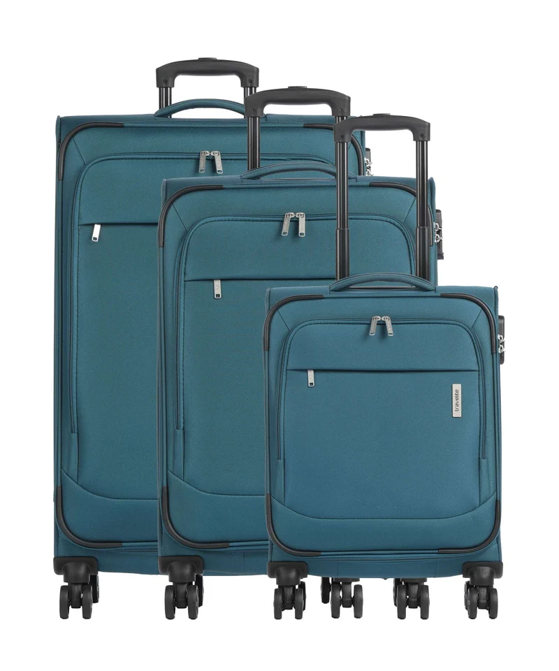 Travelite Priego Juego de maletas (4 ruedas) petrol