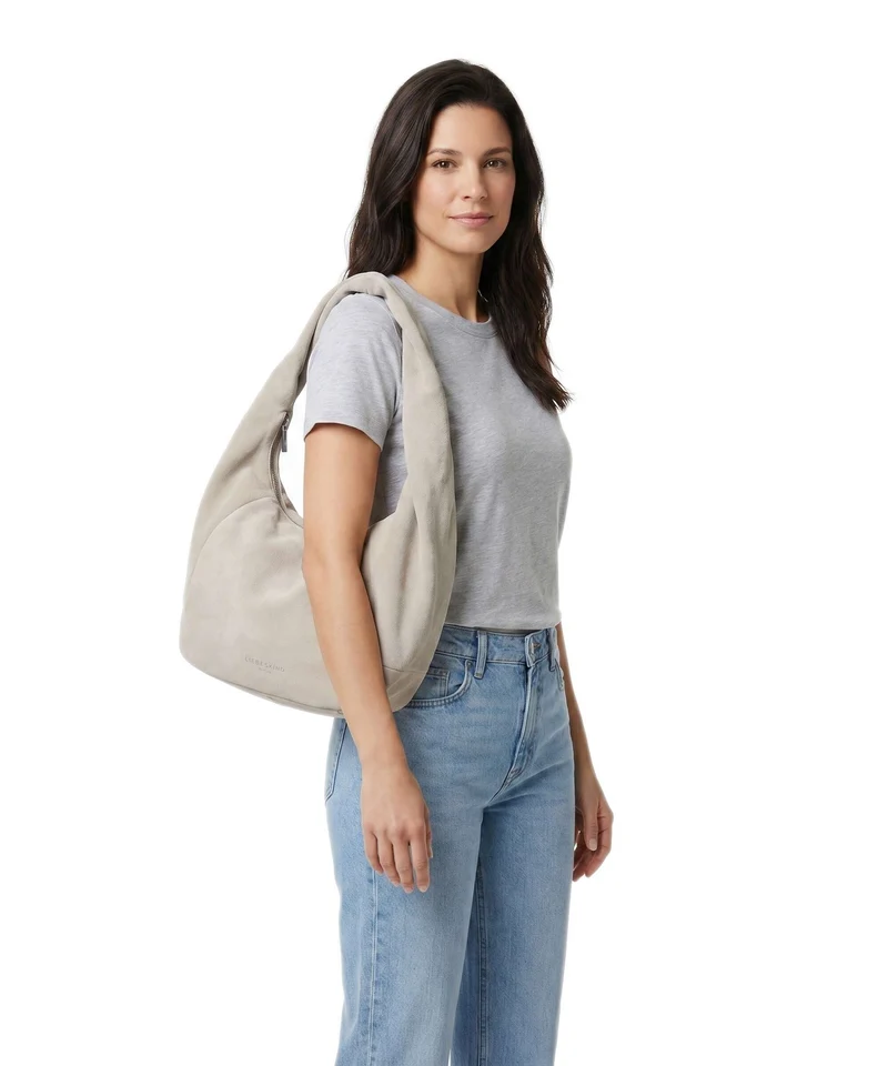 Liebeskind Farrah II Suede M Bolso de hobo beige
