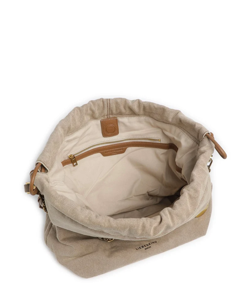 Liebeskind Lya II Denim M Bucket bolso de mano beige
