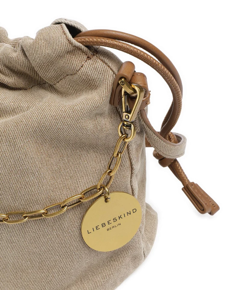 Liebeskind Lya II Denim S Bucket bolso de mano beige
