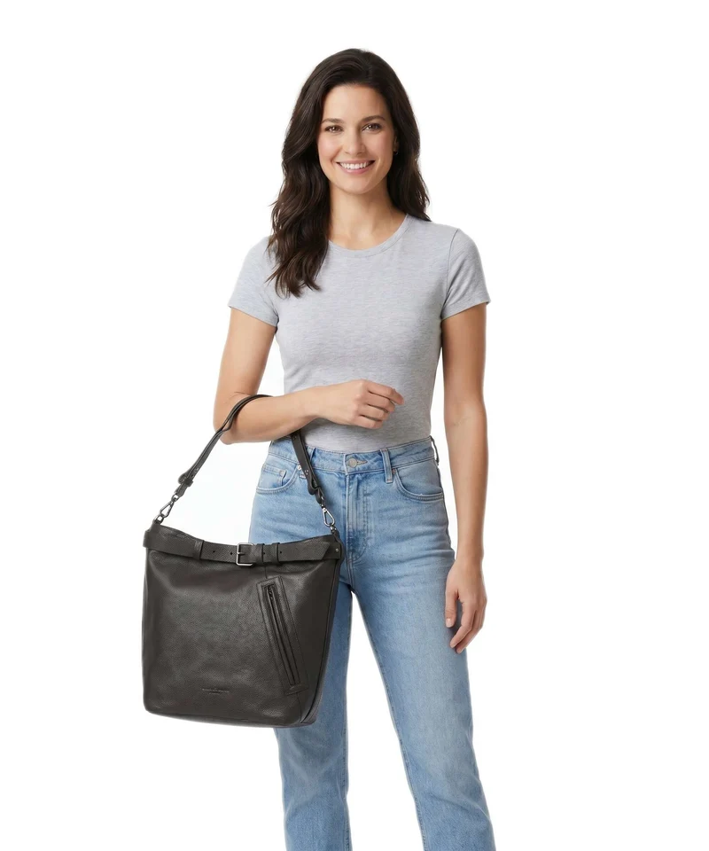 Liebeskind Zita Small Pebble L Bucket bolso de mano deep soil