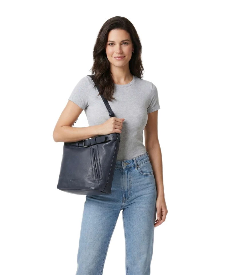 Liebeskind Zita Small Pebble L Bucket bolso de mano peacoat