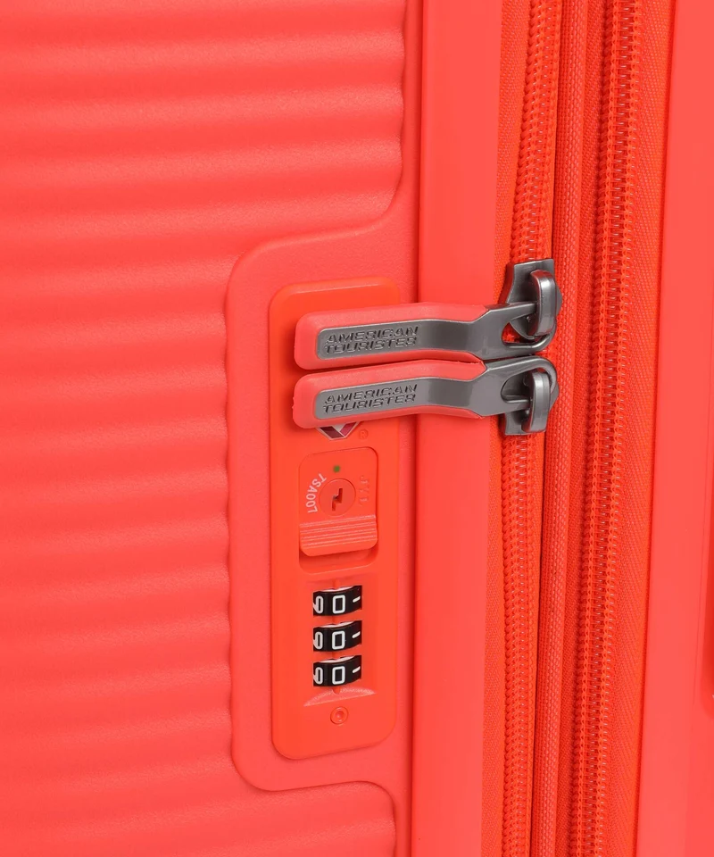 American Tourister Soundbox Maleta con 4 ruedas neon orange