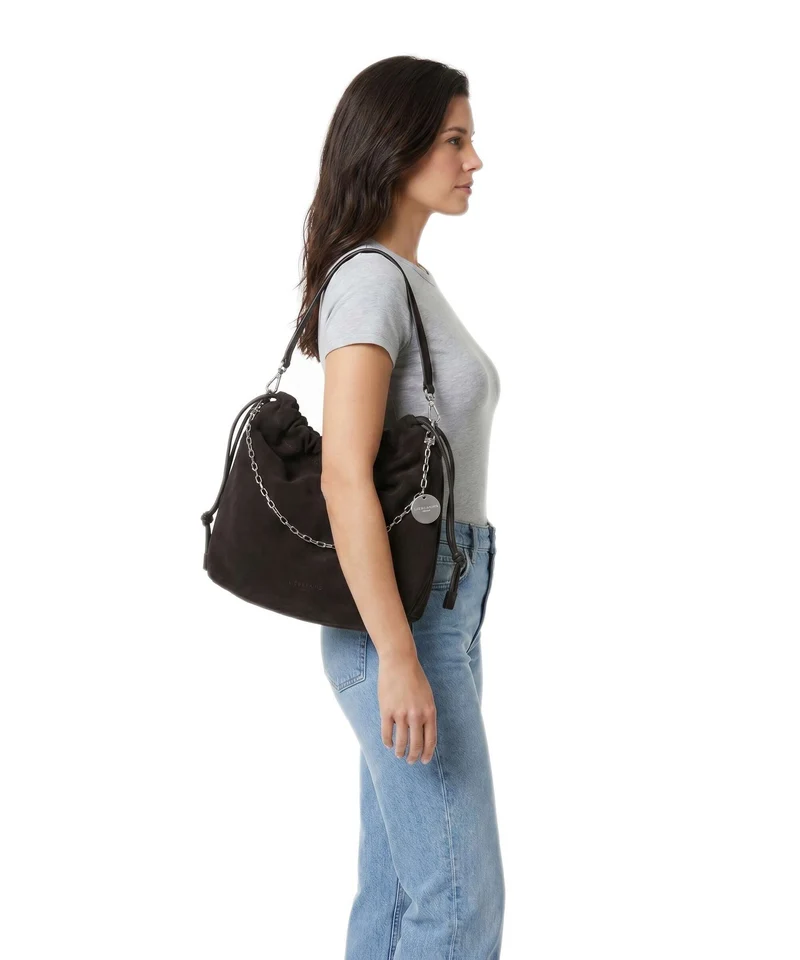 Liebeskind Lya II Hydro Suede M Bucket bolso de mano deep soil