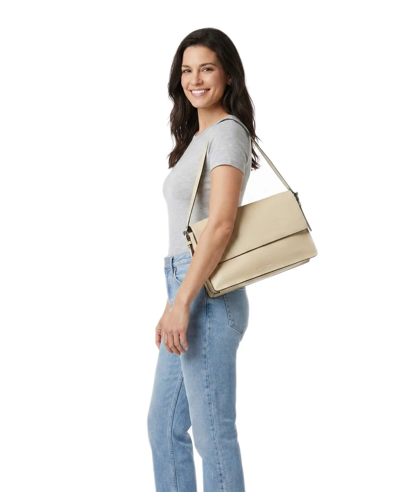 Liebeskind Audrey Recycled Soft Calf M Bolso de hombro biscotti