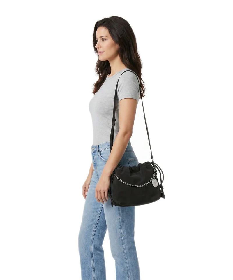 Liebeskind Lya II Hydro Suede S Bucket bolso de mano deep soil