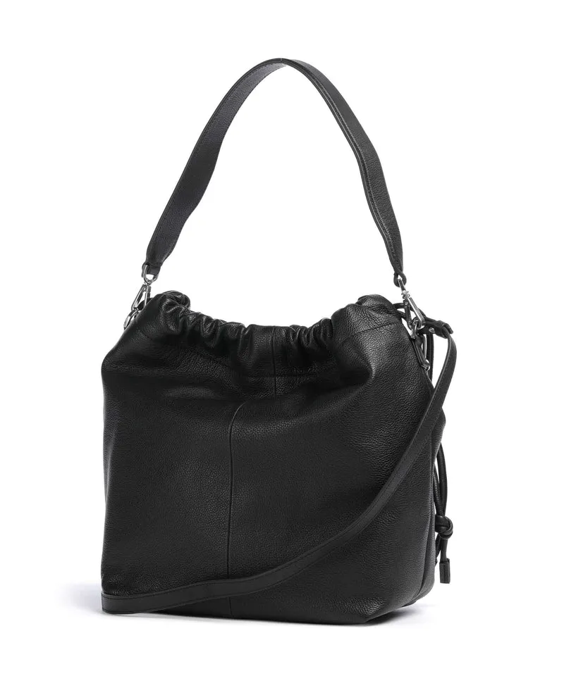 Liebeskind Lya II Small Pebble M Bucket bolso de mano black