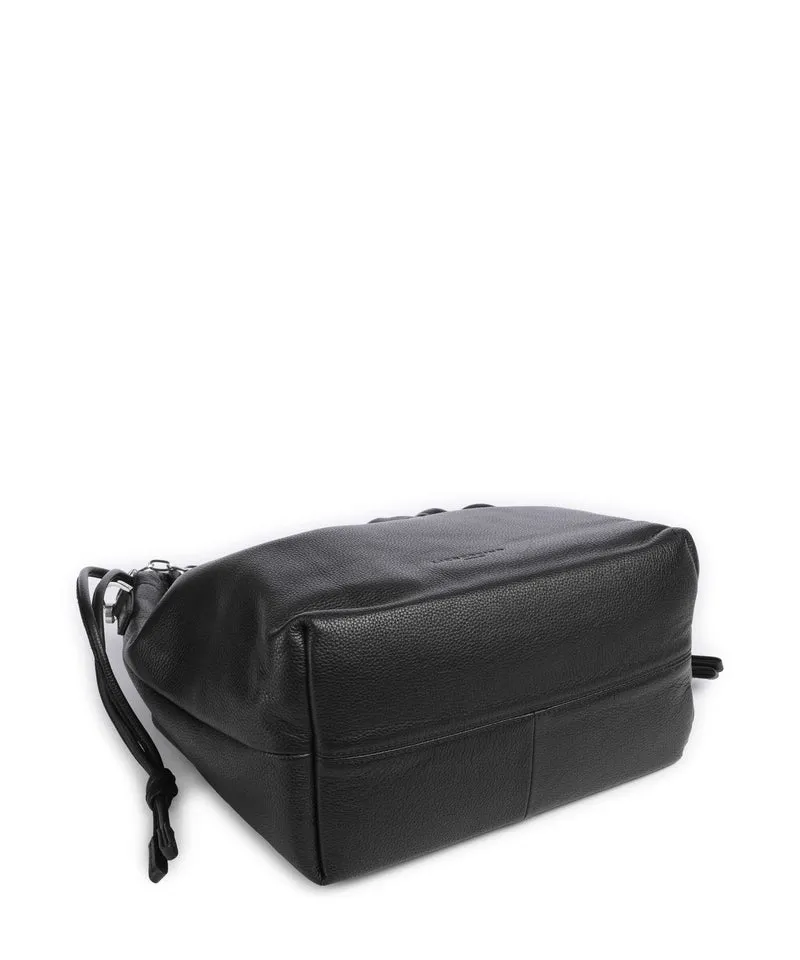Liebeskind Lya II Small Pebble M Bucket bolso de mano black
