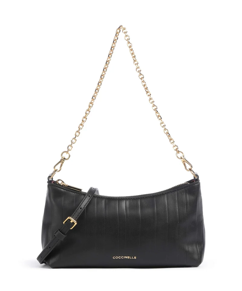 Coccinelle Aura Plisse Bolso de hombro noir