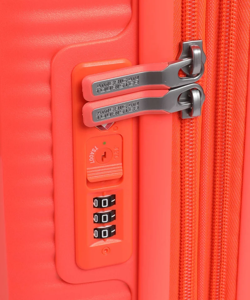 American Tourister Soundbox Maleta con 4 ruedas neon orange