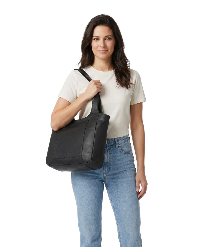 The Chesterfield Brand Wax Pull Up Cow Tofino Bolsa shopping black
