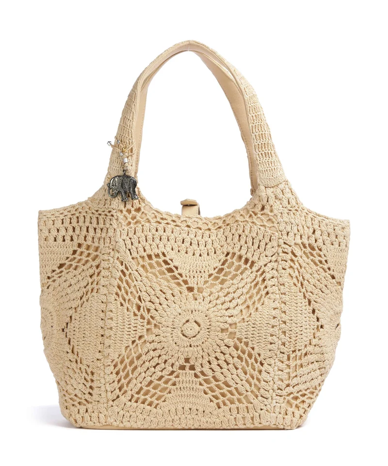 Anokhi Bolsa shopping beige