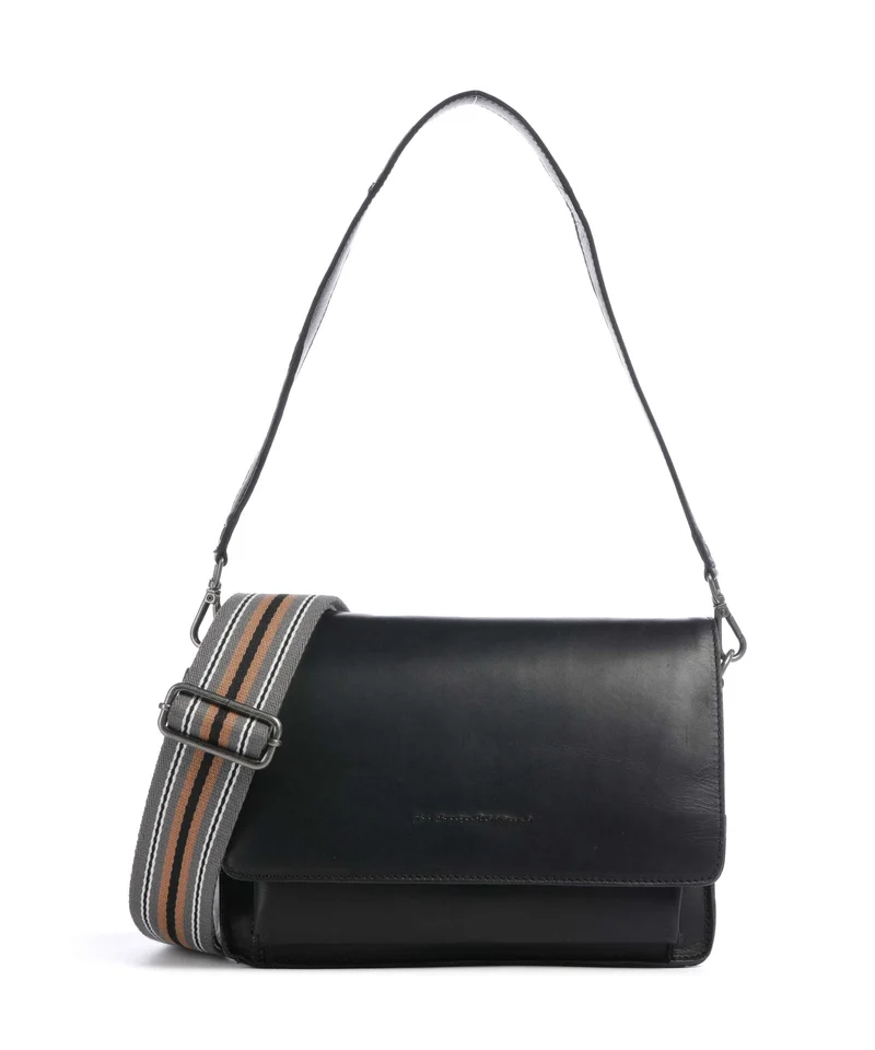 The Chesterfield Brand Wax Pull Up Cow Aviles Bolso de hombro black