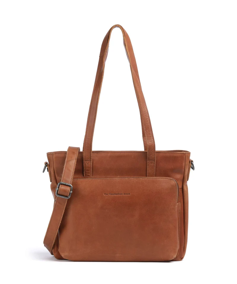 The Chesterfield Brand Wax Pull Up Cow Alicante Bolsa shopping cognac