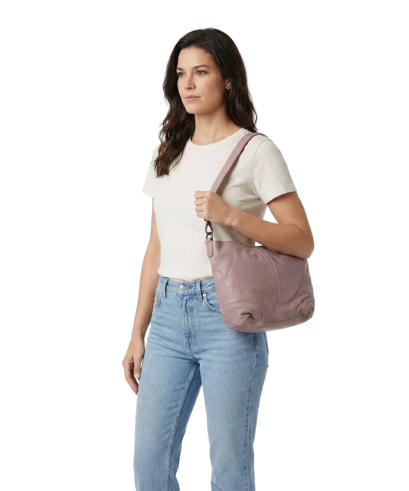 The Chesterfield Brand Washed Waxed Cow Lucy Bolso de hombro lavender lilac
