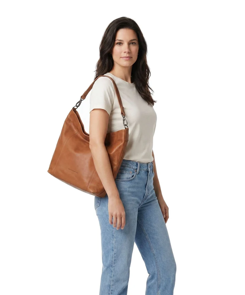 The Chesterfield Brand Wax Pull Up Cow Zira Bolso de hobo cognac