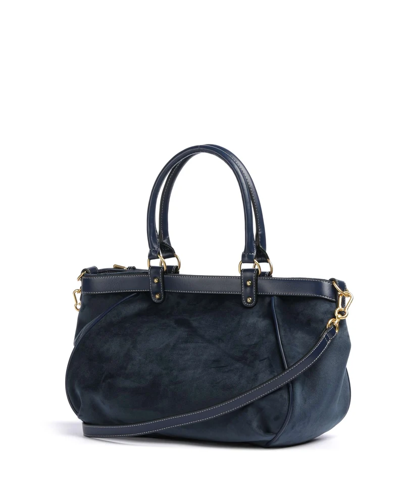 Juicy Couture Twig Narrative Velvet L Bolsa shopping blue depths