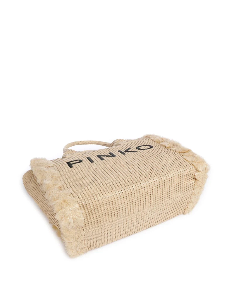 Pinko Beach Bolso de mano paglia/nero/antique gold