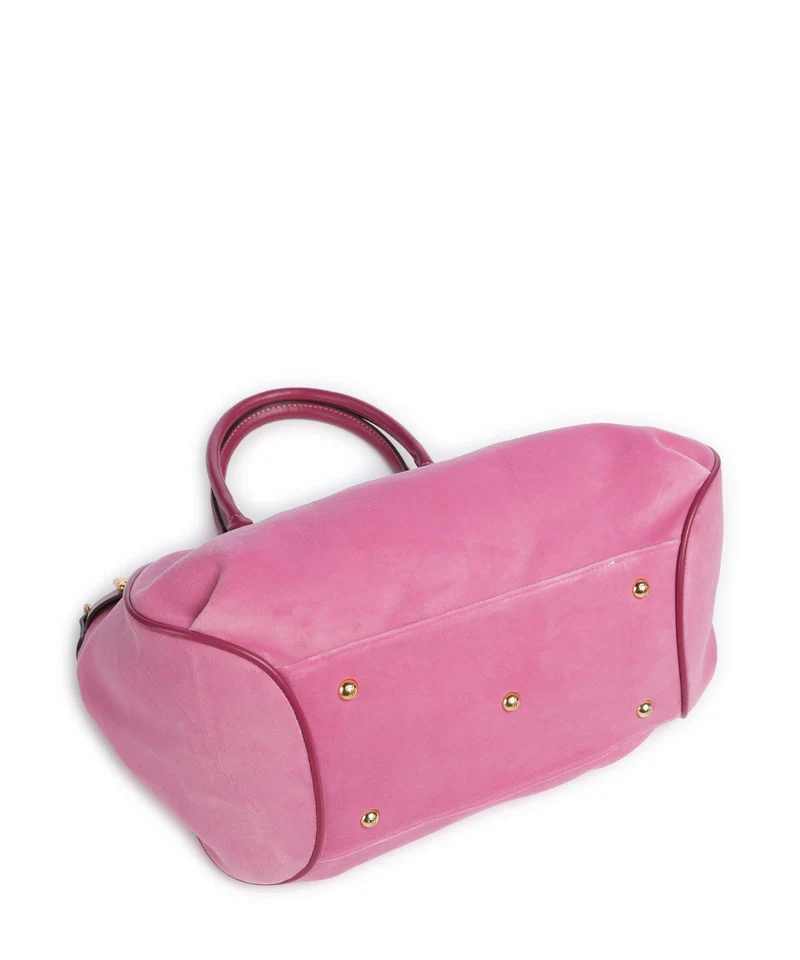 Juicy Couture Twig Narrative Velvet L Bolsa shopping super pink