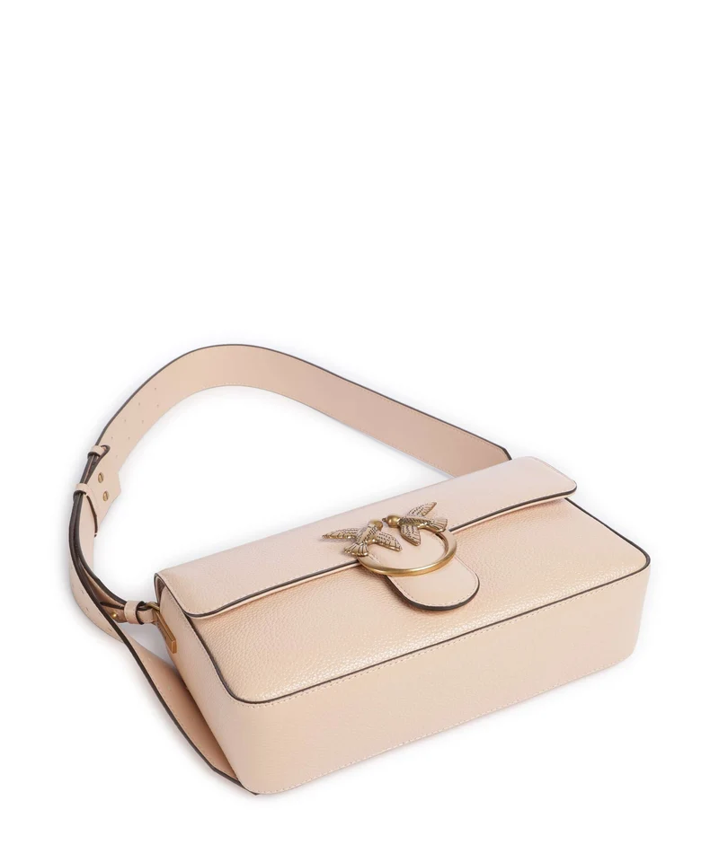 Pinko Love One Classic Slouchy Bolso de hombro light pink/antique gold