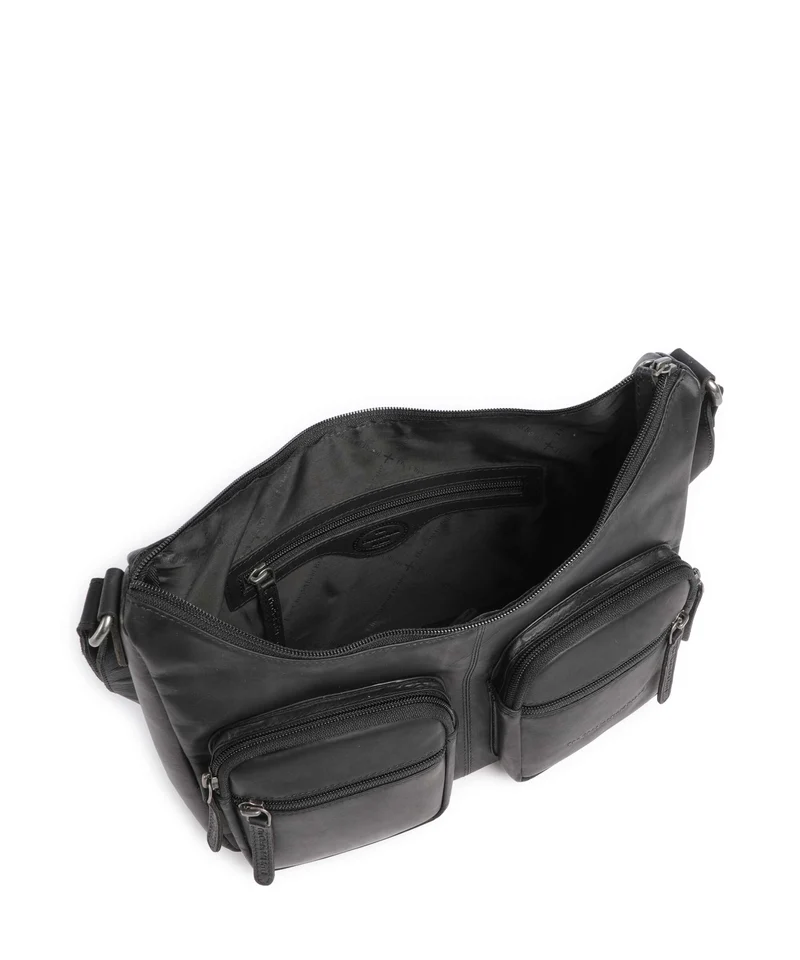 The Chesterfield Brand Wax Pull Up Cow Valenora Bolso de hombro black