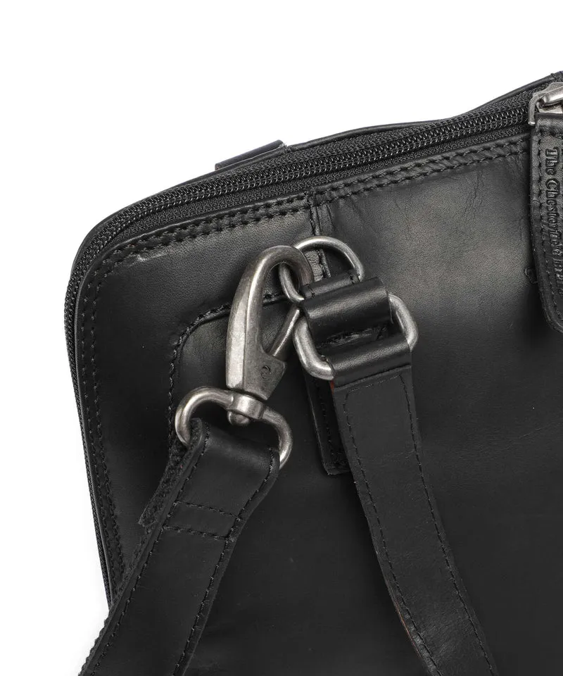 The Chesterfield Brand Wax Pull Up Cow Seron Bolso de hombro black