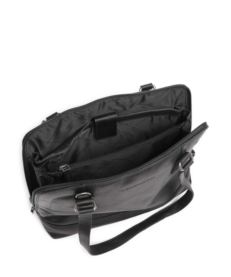 The Chesterfield Brand Wax Pull Up Cow Seron Bolso de hombro black
