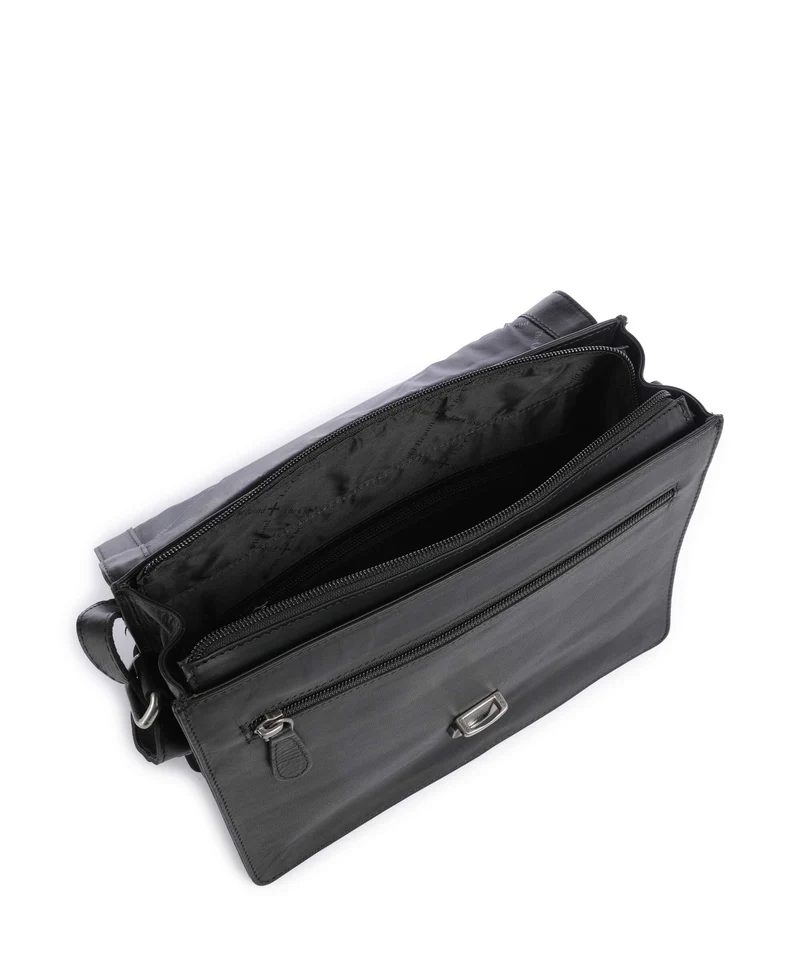 The Chesterfield Brand Wax Pull Up Cow Lunor Bolso de hombro black