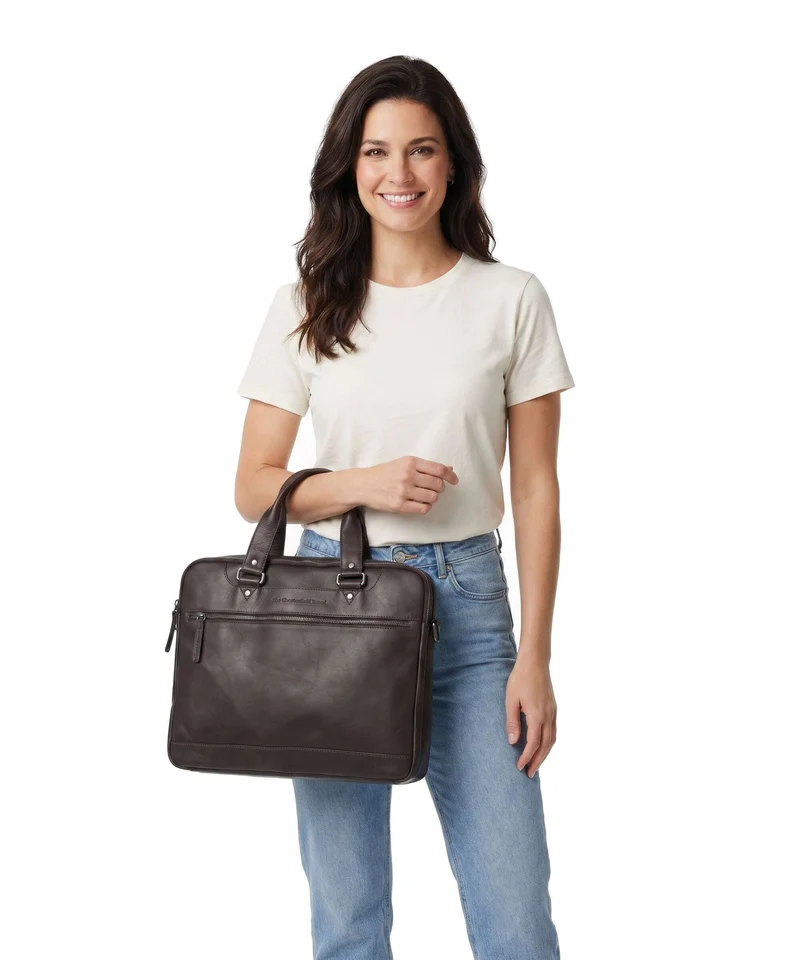 The Chesterfield Brand Wax Pull Up Cow Montara Bolso para portátil brown