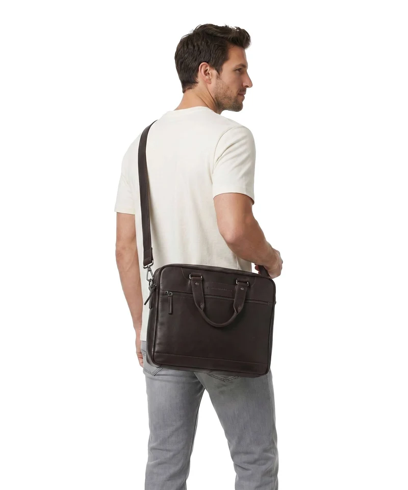 The Chesterfield Brand Wax Pull Up Cow Montara Bolso para portátil brown