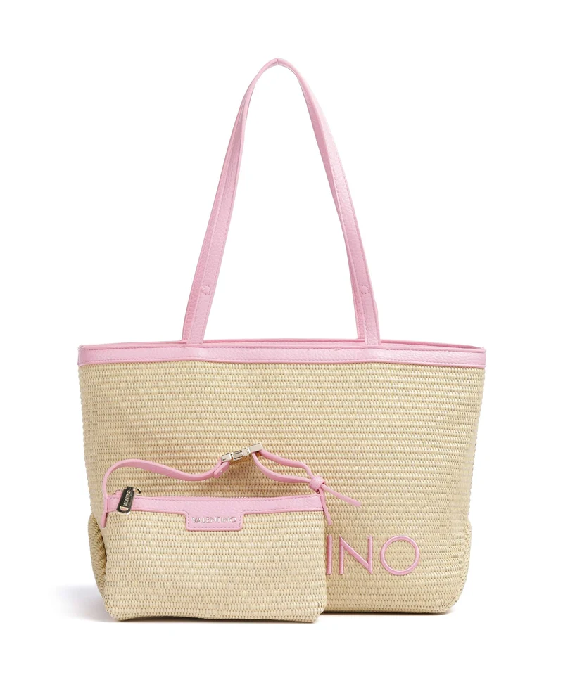 Valentino Bags Maiam Bolsa shopping naturale/rosa