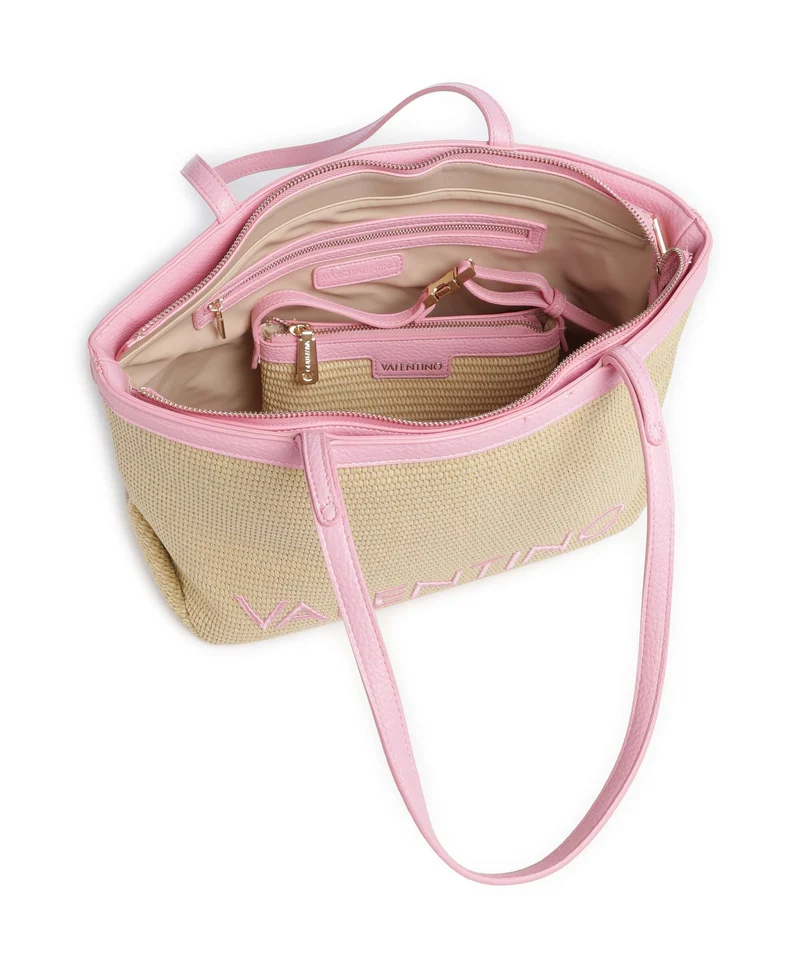 Valentino Bags Maiam Bolsa shopping naturale/rosa