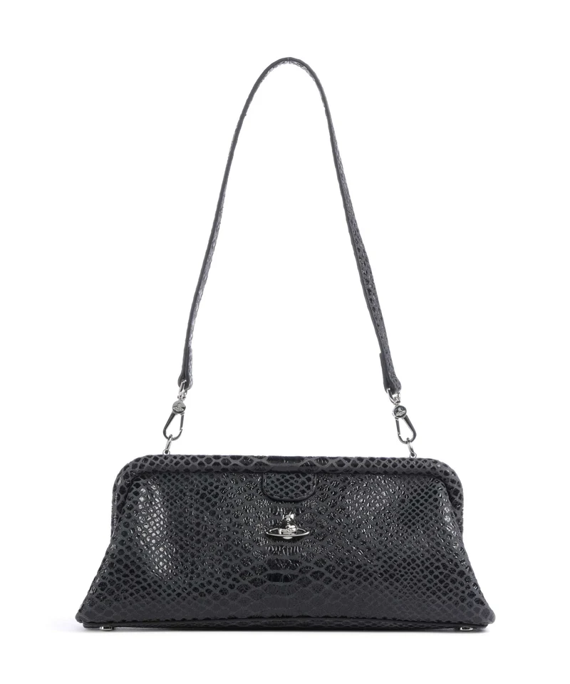 Vivienne Westwood Jane Snake Effect Bolso de hombro dark grey