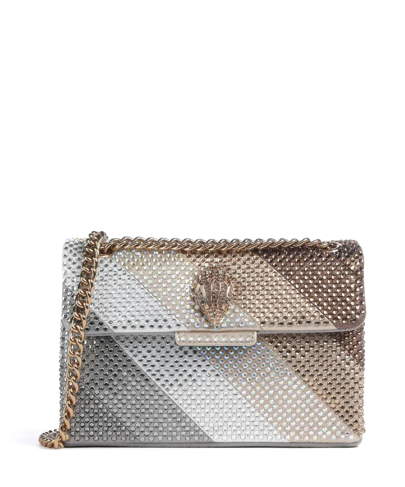 Kurt Geiger Kensington Mini Bolso de hombro metal combination