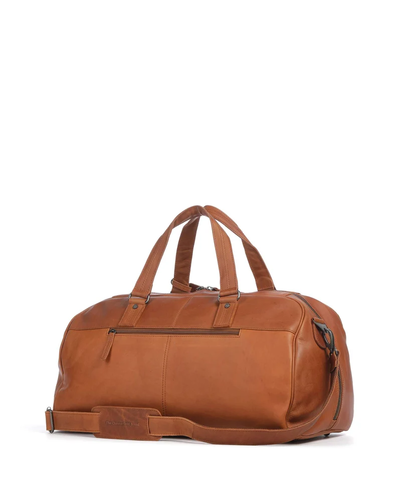 The Chesterfield Brand Wax Pull Up Cow Rivaro Bolsa de fin de semana cognac