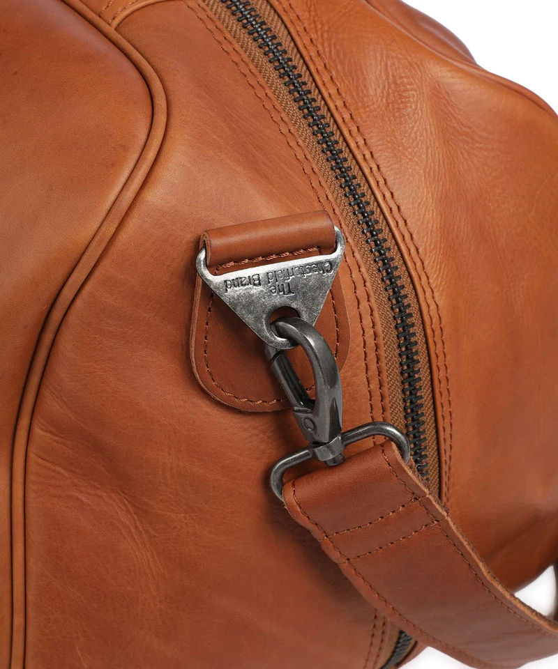 The Chesterfield Brand Wax Pull Up Cow Rivaro Bolsa de fin de semana cognac