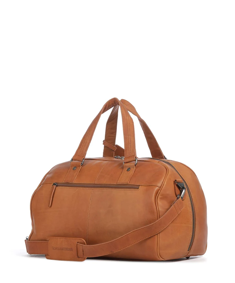 The Chesterfield Brand Wax Pull Up Cow Volenza Bolsa de fin de semana cognac