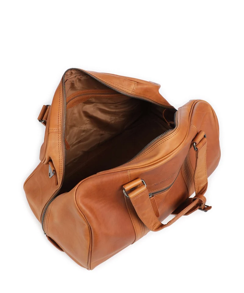 The Chesterfield Brand Wax Pull Up Cow Volenza Bolsa de fin de semana cognac