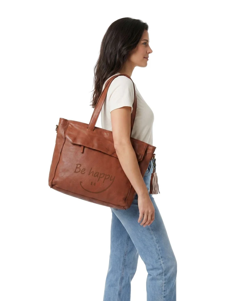 Taschendieb Wien Fröhlichgasse 1 Bolsa shopping cognac