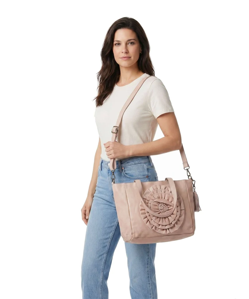 Taschendieb Wien Rosenhügelstrasse 2 Bolsa shopping linen rose