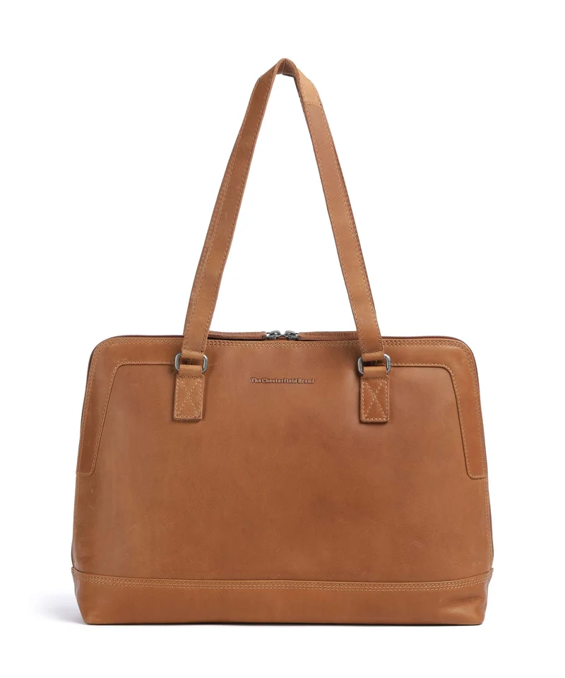 The Chesterfield Brand Wax Pull Up Cow Elvar Bolso de hombro cognac